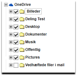 Vælg filer Onedrive Backup - Online-Backup.dk